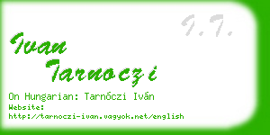 ivan tarnoczi business card